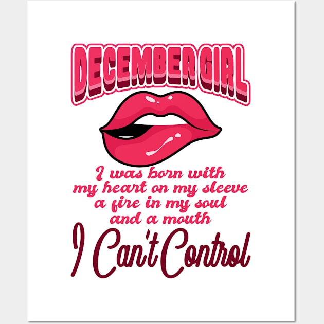 'I'm a December Girl' Awesome Melanin Gift Wall Art by ourwackyhome